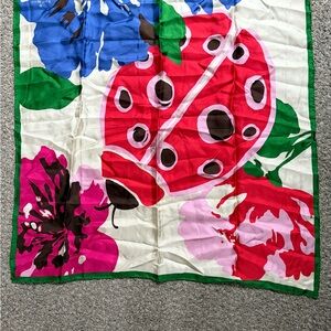 Colorful Ladybug Floral Scarf